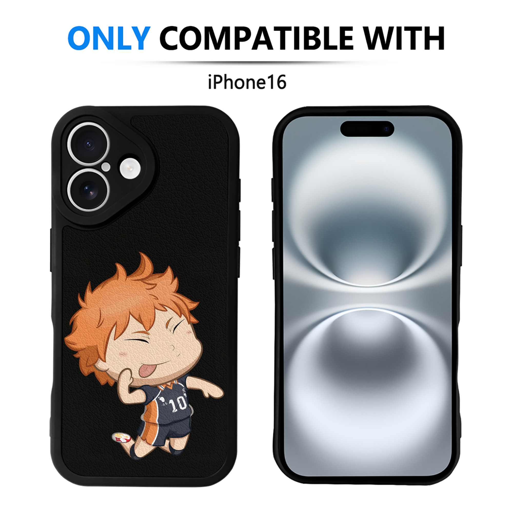 （画像用） ハイキュー!! Haikyu!! 【iPhone 16シリーズ対応】シリコンスマホケース（レザー調） 材質：シリコン